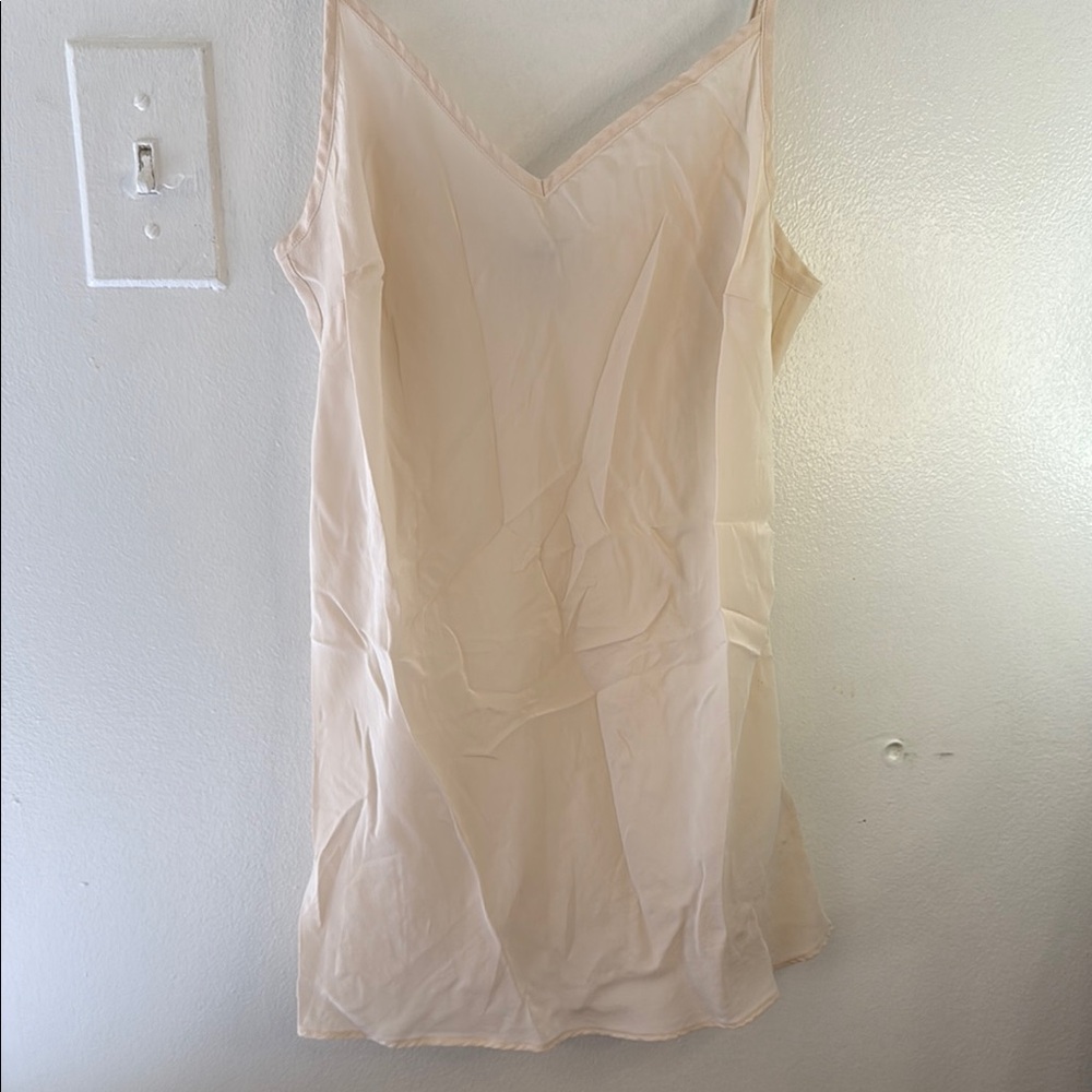 J. Crew Cream Slip Dress